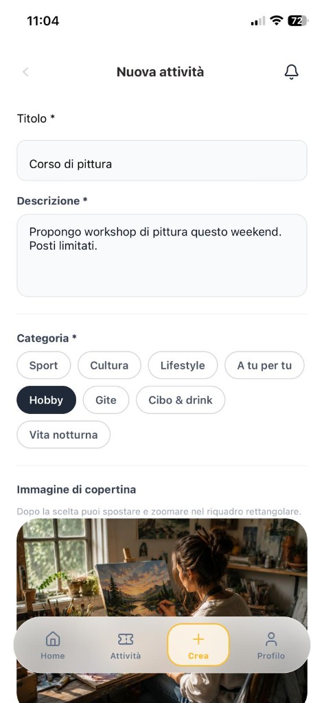 Creazione di un corso di pittura su BePart